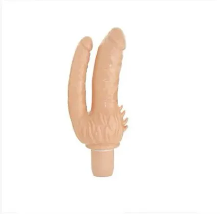 Çatal Vibratör Vajinal Anal Realistik Dildo