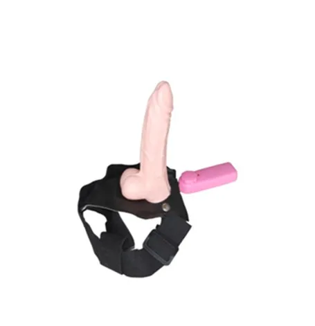 18 Cm Belden Bağlamalı İçi Boş Titreşimli  Protez Penis