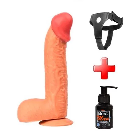 Belden Bağlamalı 27,5 Cm Dev Boy Realistik Vantuzlu Dildo Penis