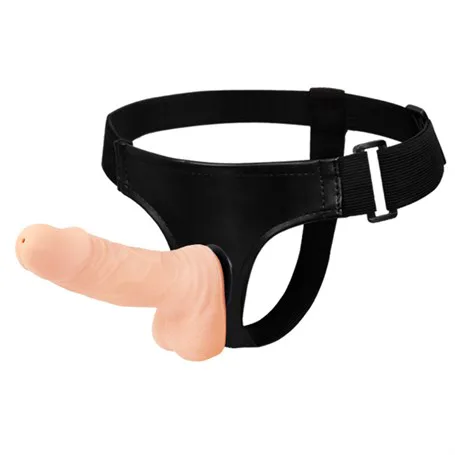 15 Cm Belden Bağlamalı İçi Dolu Strapon Penis