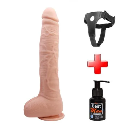 27 Cm Belden Bağlamalı Büyük Boy Realistik Vantuzlu Dildo Penis