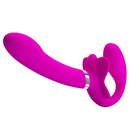 Usb Şarjlı Çift Taraflı Strapon Teknolojik G-Spot Vajinal Vibratör