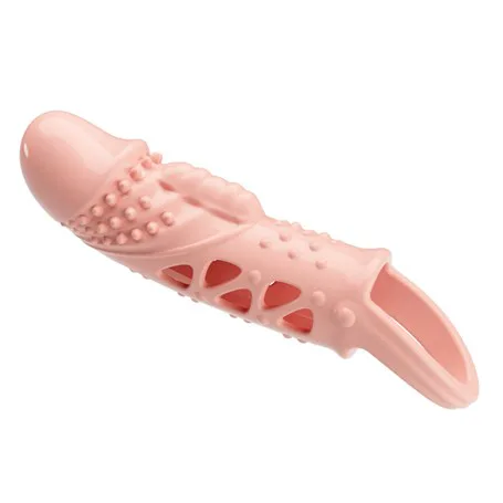 2,5 Cm Dolgu Uzatmalı Titreşimli Penis Kılıfı Prezervatif Vibratör