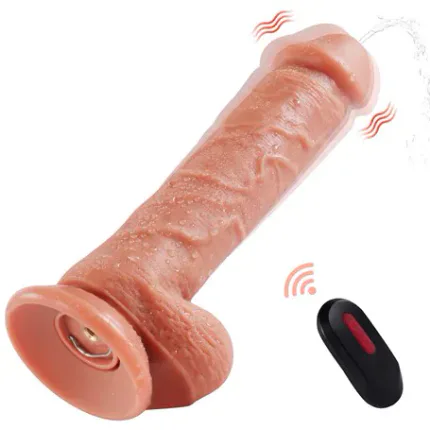21,5 Cm Uzaktan Kumandalı Su Fışkırtmalı Vantuzlu Realistik Dildo Penis