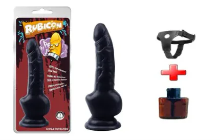 18 Cm Belden Bağlamalı Gerçekçi Zenci Dildo Penis