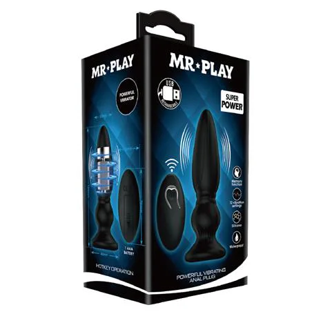 Usb Şarjlı 12 Titreşim Modlu Uzaktan Kumandalı Vibratör &Amp; Boğumlu Anal Plug