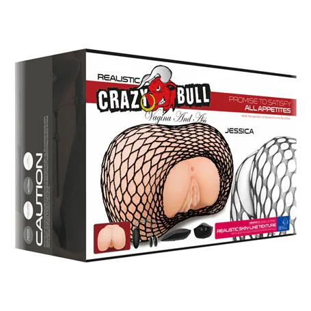 3 Boyutlu 2 İşlevli Titreşimli Suni Vajinal Ve Anal Masturbatör - Jessica