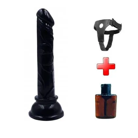 13 Cm Belden Bağlamalı Testissiz Vantuzlu Realistik Zenci Penis Anal Vajinal Dildo