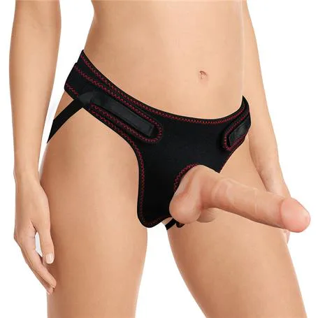 20 Cm Belden Bağlamalı İçi Dolu Strapon Dildo