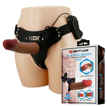 17,5 Cm Belden Bağlamalı İçi Boş Titreşimli Testissiz Protez Melez Penis