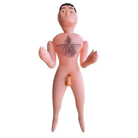 18 Cm Titreşimli Penisli 2 İşlevli Realistik Suni Şişme Erkek Manken - Eran