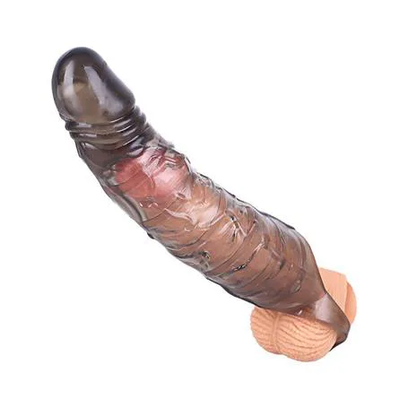 6 Cm Dolgulu Realistik Zenci Penis Kılıfı
