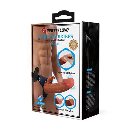 19 Cm Belden Bağlamalı İçi Boş Titreşimli Testissiz Protez Melez Penis