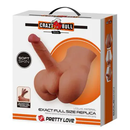 2 İşlevli Realistik 17,3 Cm Penisli Anal Girişli Erkek Kalça - Rhyne