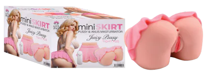Mi̇ni̇ Skirt Pussy-Anus Masturbator