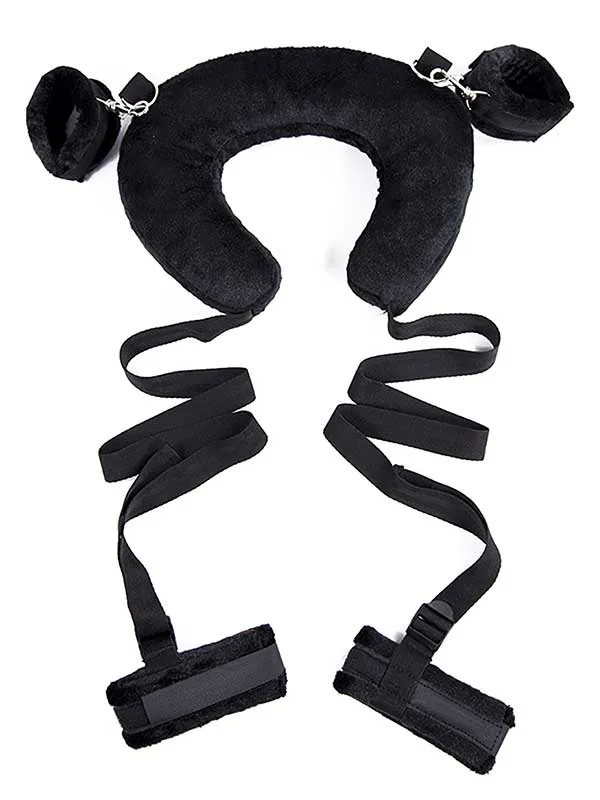 Anonymo BDSM sabitleme kemeri #0701 yastıklı, kadife, siyah, 127 cm