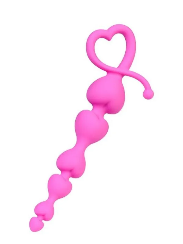 ToDo by Toyfa Froggy anal Zinciri, silikon, mavi, 27,4 cm, Ø 1,4 cm
