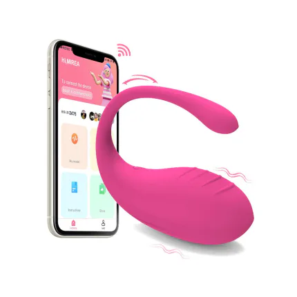 L’Eroina APP CLOSS Uygulama ve Kumandadan Kontrollü Anal Vibratör, Silikon, Mavi, 10.5 cm