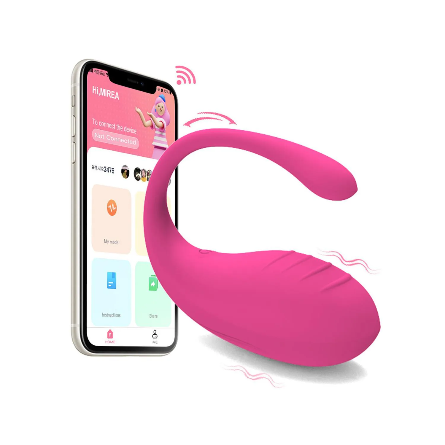 L’Eroina APP CLOSS Uygulama ve Kumandadan Kontrollü Anal Vibratör, Silikon, Mavi, 10.5 cm