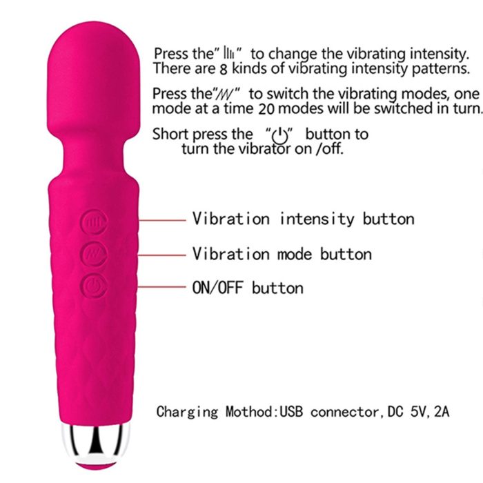 Bursa Erotik Shop bukulebilir baslikli wand vibrator Pembe